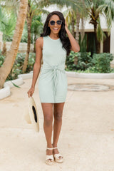 Living For It Sage Bodycon Tank Dress FINAL SALE