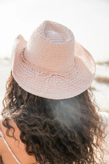 Beach Girl Light Pink Shell Cowboy Hat