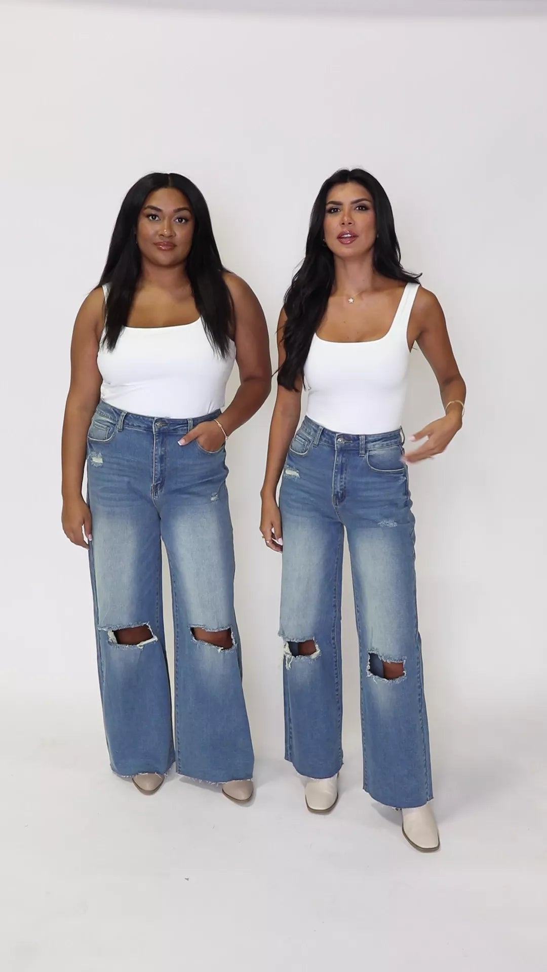 Kelsea Medium Wash Wide Leg Jeans