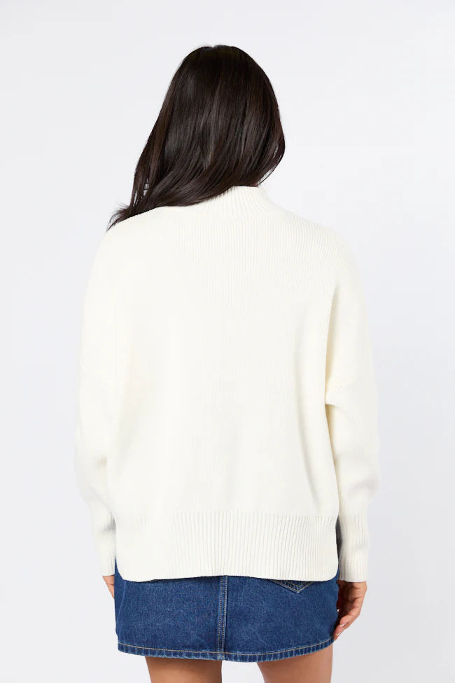 A Great Escape Ivory Oversized Sweater