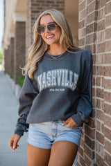 Nashville Athletic Club Charcoal Corded Graphic Sweatshirt