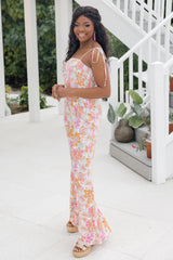 Aware Of This Multi Floral Flare Leg Jumpsuit FINAL SALE