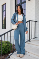 Colorado Trip Navy Wide Leg Pants FINAL SALE