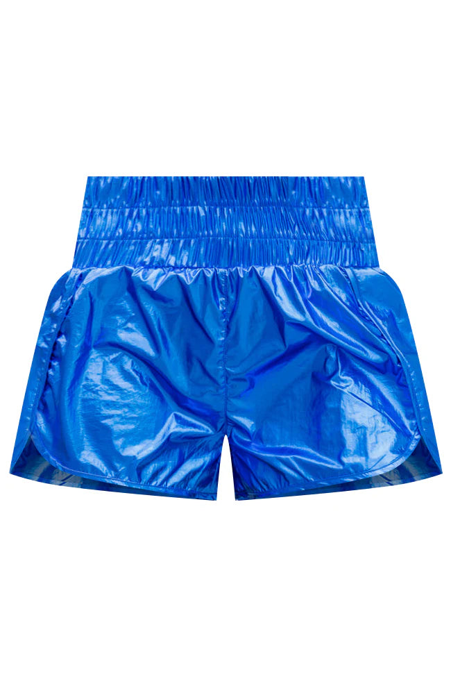 Errands to Run Blue Metallic Shorts FINAL SALE