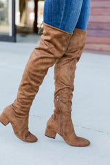 Clara Over The Knee Brown Boots FINAL SALE