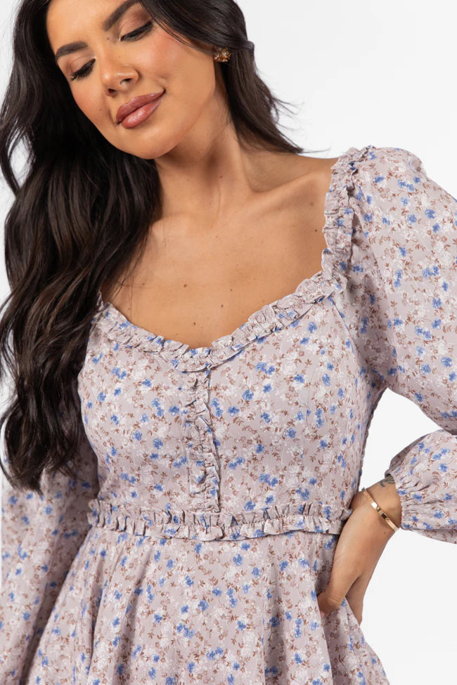 Double Take Multi Ruffle Detail Floral Romper