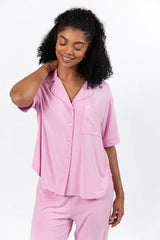 Good To Get Away Pink Bamboo Pajama Set FINAL SALE