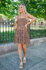 Need You More Leopard Printed Babydoll Dress SALE