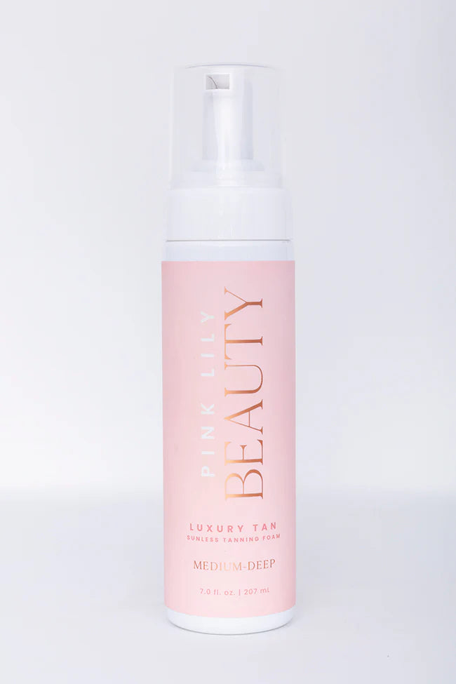 Pink Lily Luxury Tan Sunless Tanning Foam Self Tanner - Medium Deep