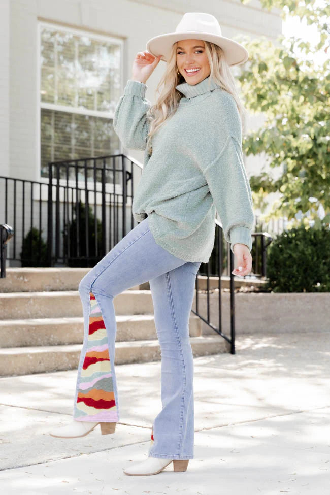 Cherish The Moment Embroidered Flare Jeans FINAL SALE