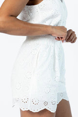 Ready, Set, Bloom White Eyelet Pull On Shorts