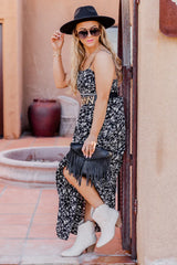 Live A Little Black Floral Maxi Dress FINAL SALE