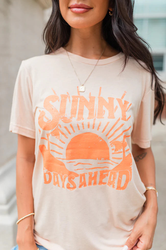 Sunny Days Ahead Graphic Heather Peach Tee