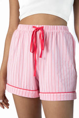 Good To Get Away Pink and Red Stripe Shorts