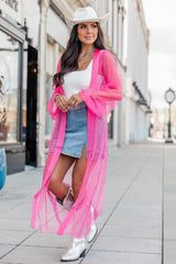 Bad Blood Pink Embellished Kimono FINAL SALE