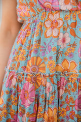 As Free As The Ocean Multi Print Babydoll Dress SALE