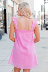 Always On My Mind Pink Eyelet Mini Dress FINAL SALE