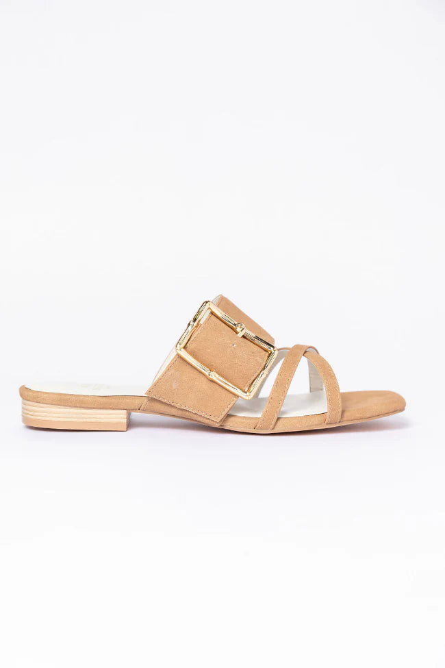 Blaine Camel Buckle Sandals