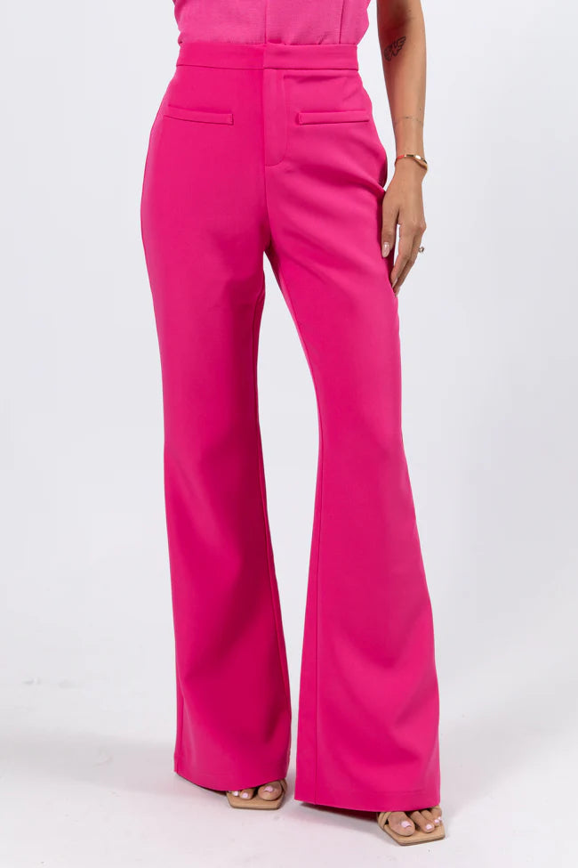 Beyond Romance Pink Flare Trousers FINAL SALE