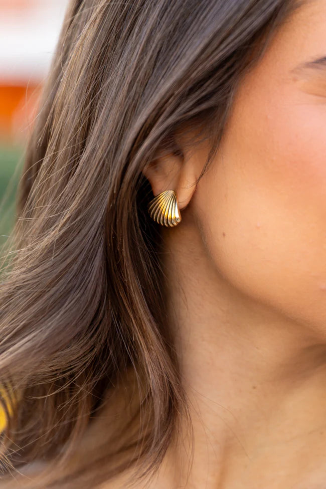 Gold Shell Earrings