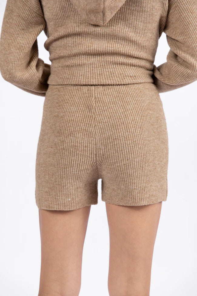 Cloud Chaser Mocha Sweater Knit Shorts SALE