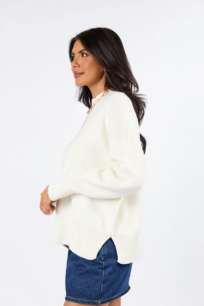 A Great Escape Ivory Oversized Sweater