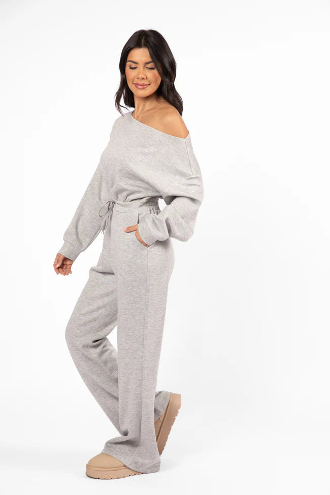 Wear It Out Heather Grey Boat Neck Jumpsuit SALE