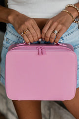 Pink Leather Cosmetic Case SALE