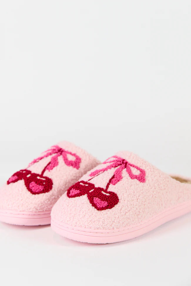 Cherry Bow Slippers  FINAL SALE