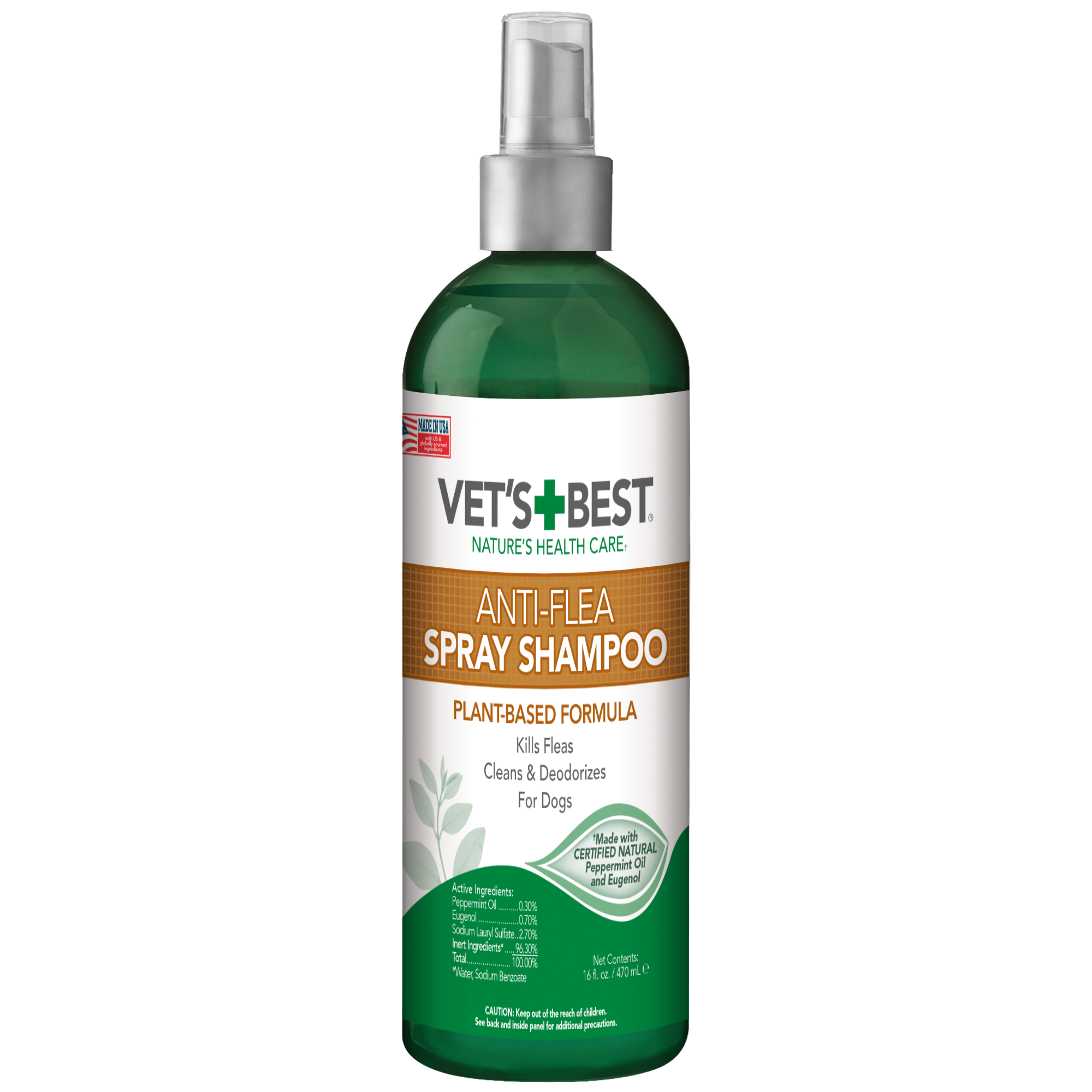 Vet’s Best Natural Anti-Flea Easy Spray Shampoo 16oz