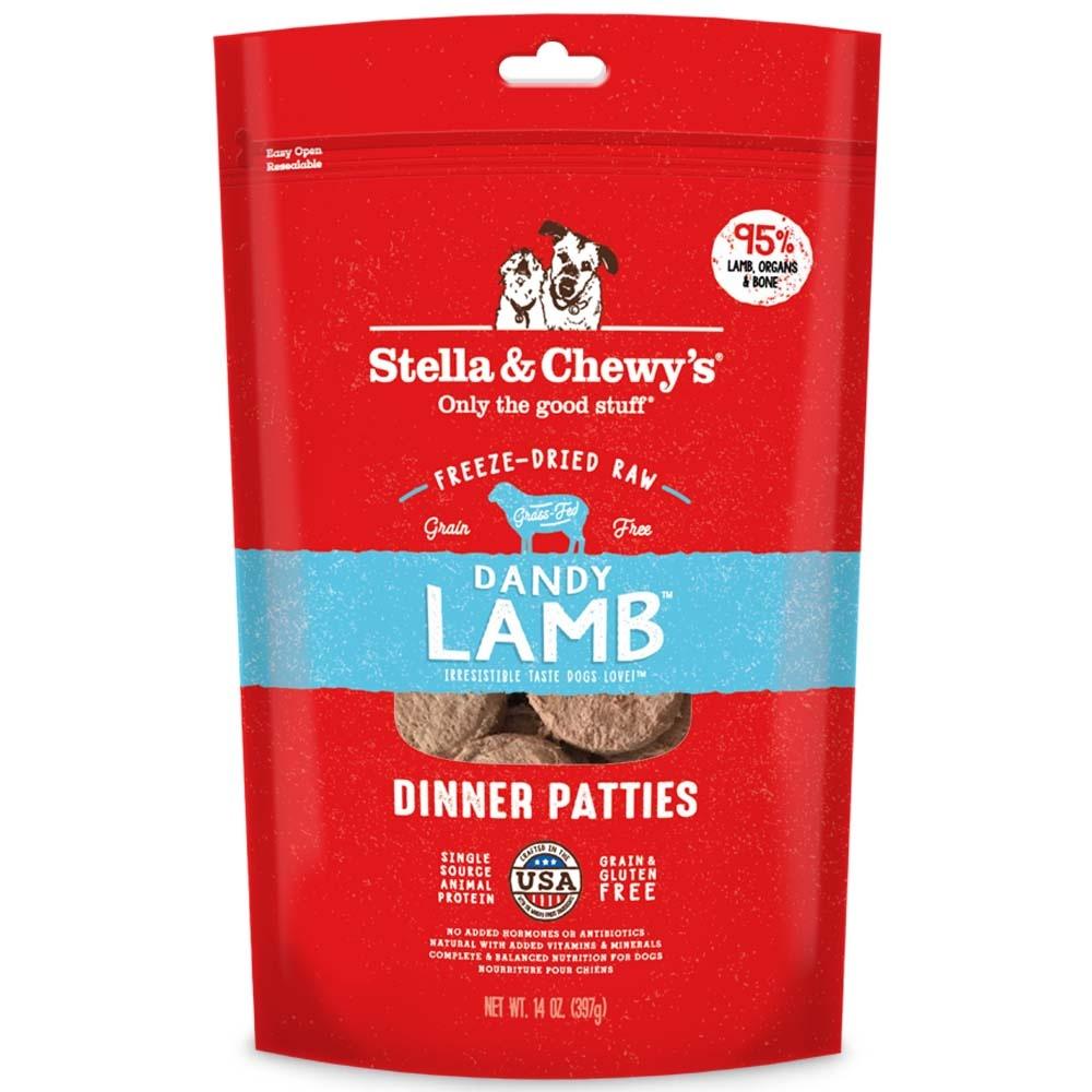 Stella & Chewy’s Dandy Lamb Grain Free Dinner Patties Freeze Dried Raw Dog Food