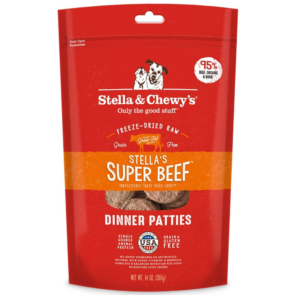 Stella & Chewy’s Stella’s Super Beef Grain Free Dinner Patties Freeze Dried Raw Dog Food