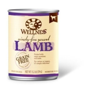 Wellness Natural Grain Free 95% Lamb Recipe Adult Wet Canned Dog Food