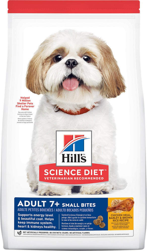 Hill’s Science Diet Senior 7+ Small Bites Chicken Meal, Barley & Brown Rice Recipe Dry Dog Food