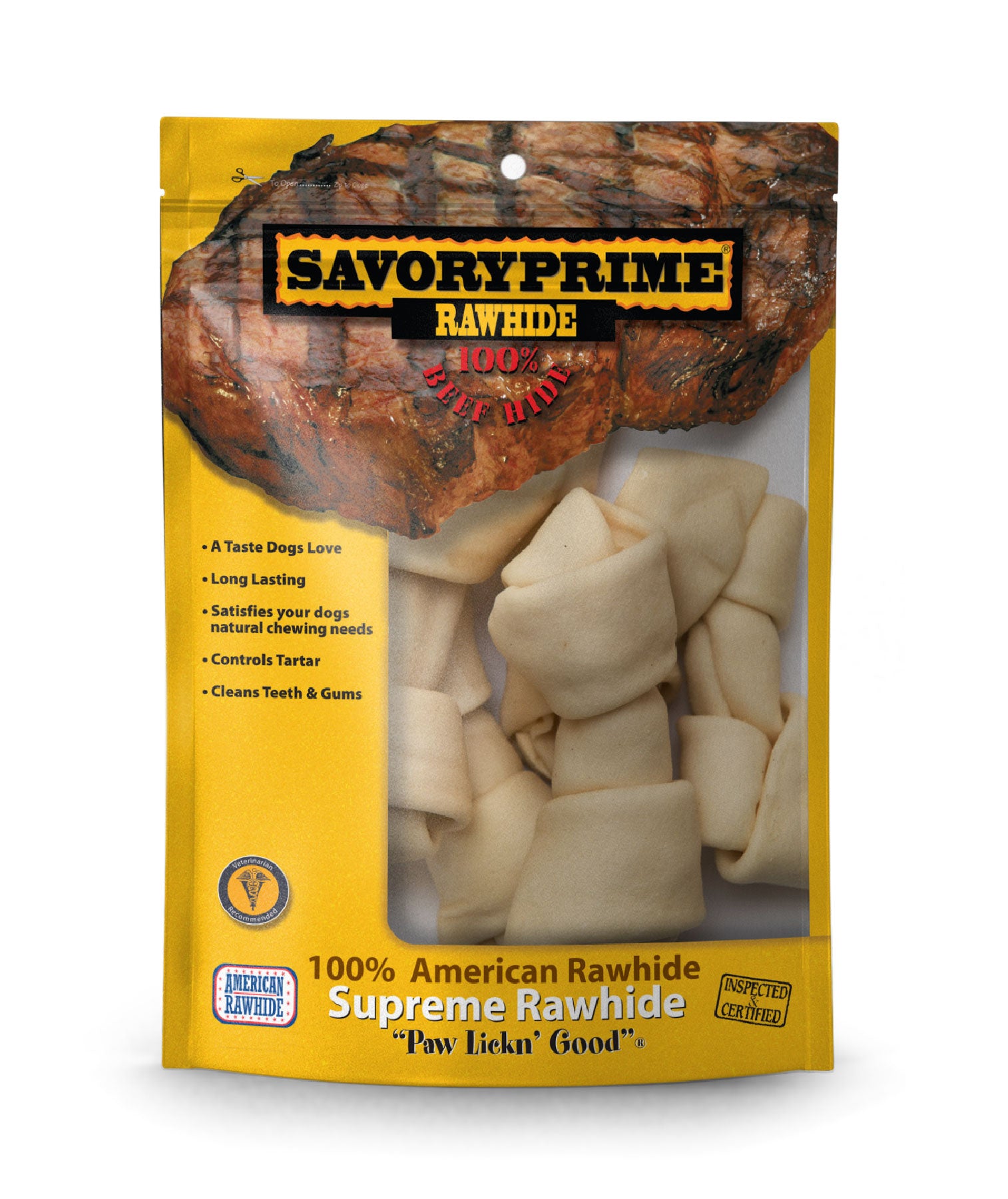 Savory Prime 6-7” Medium Bone White for Dogs – 6 pk