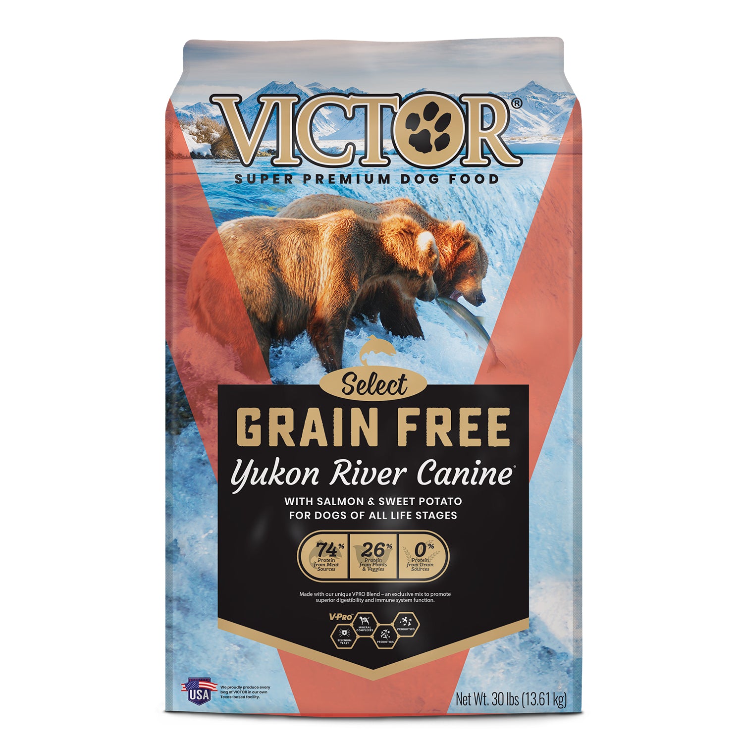 Victor Grain Free Yukon River Dry Dog Food, 30lb