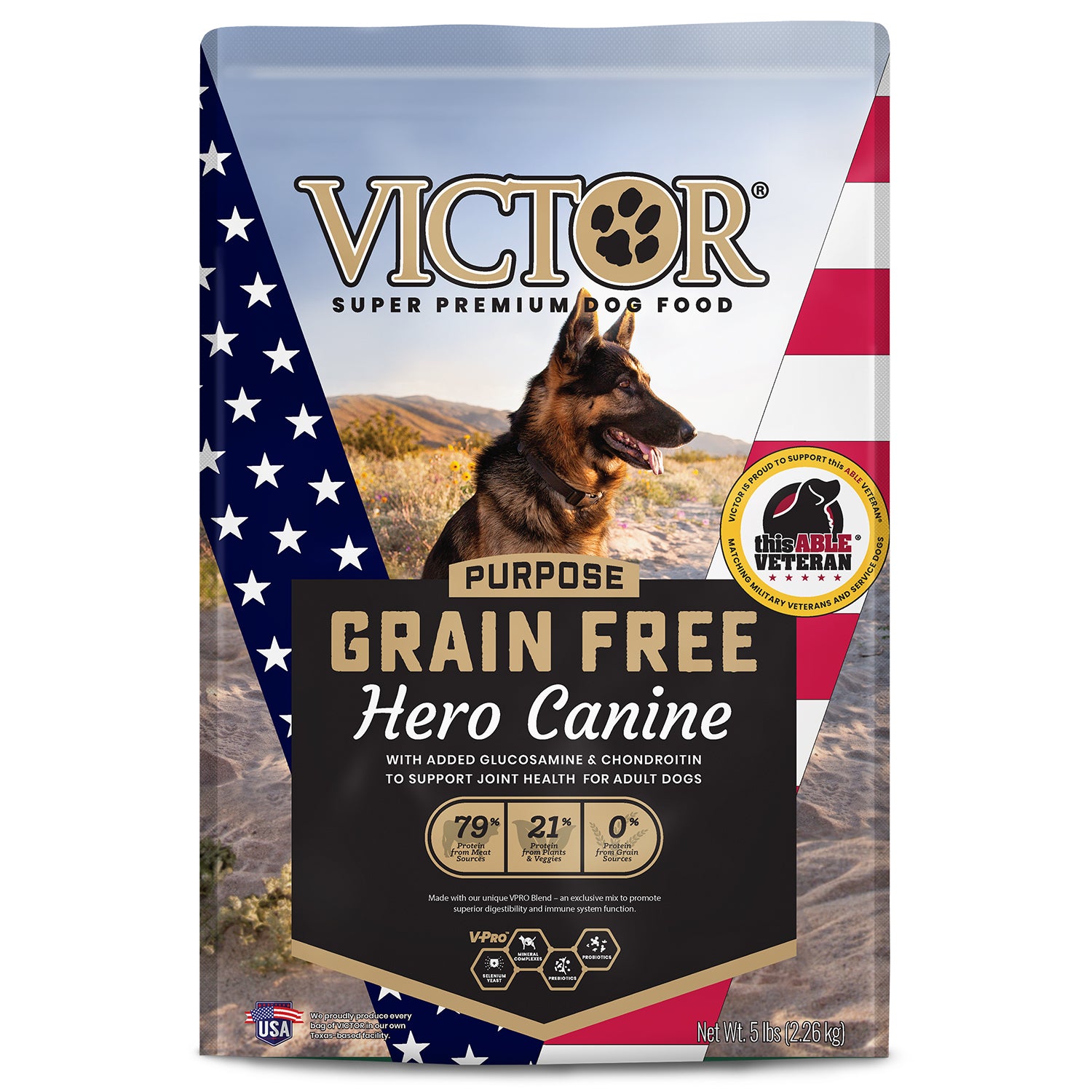 Victor Grain Free Hero Dry Dog Food, 5lb