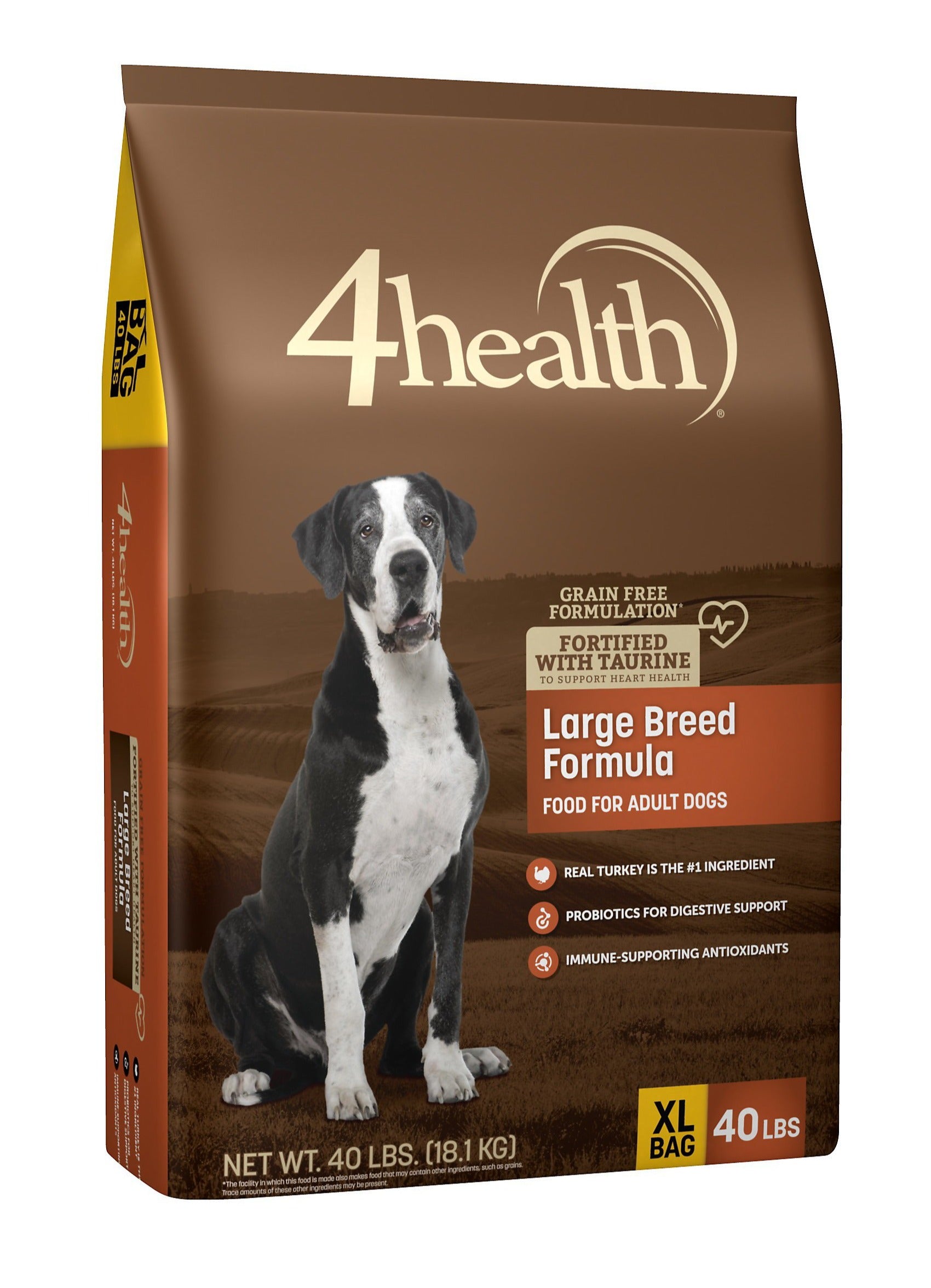 4health Grain Free Large Breed Dry Dog Food, 40 lb.