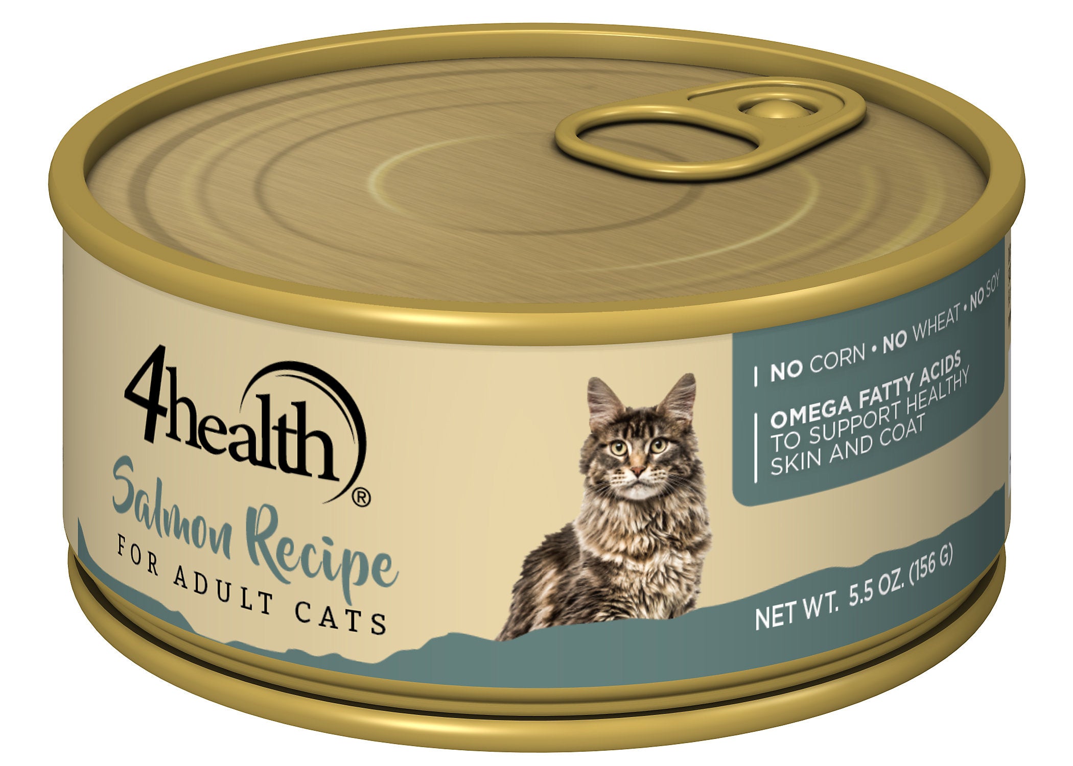 4health with Wholesome Grains Salmon and Rice Wet Cat Food, 5.5 oz.