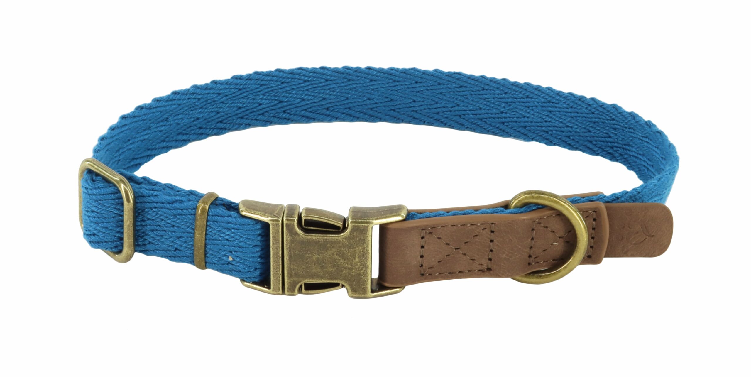 MuttNation Fueled by Miranda Lambert Woven Dog Collar Denim 3/4 in X 12-18 in