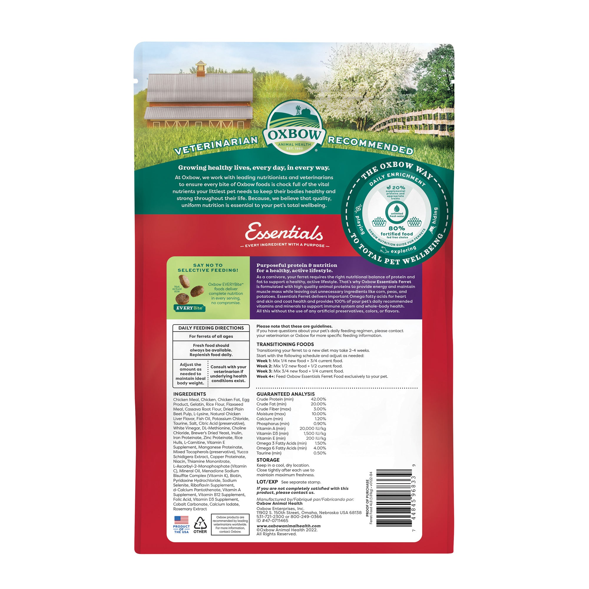 Oxbow Ferret Pet Food 4lb