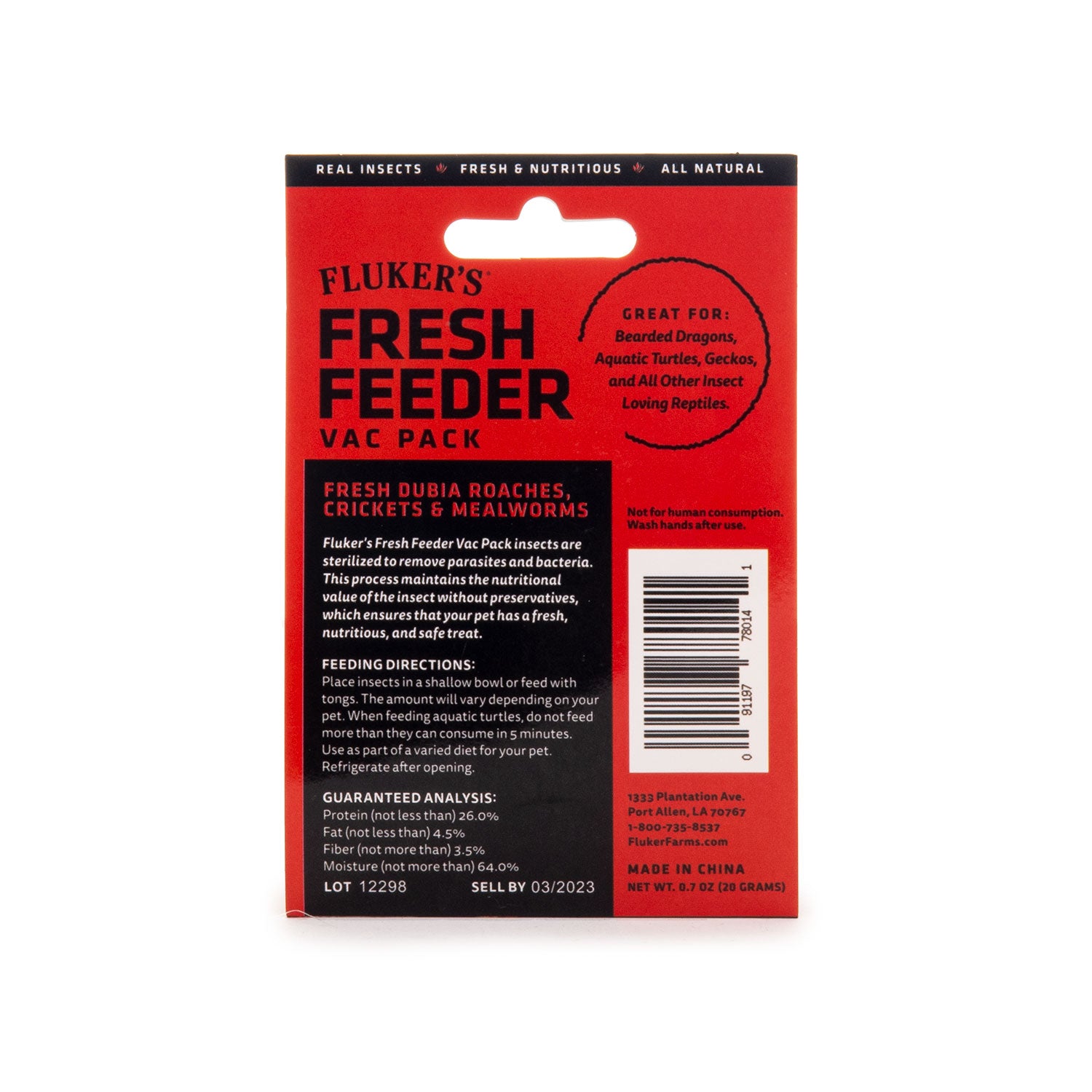 Fluker’s Fresh Feeder Vac Pack Variety Mix Reptile Food