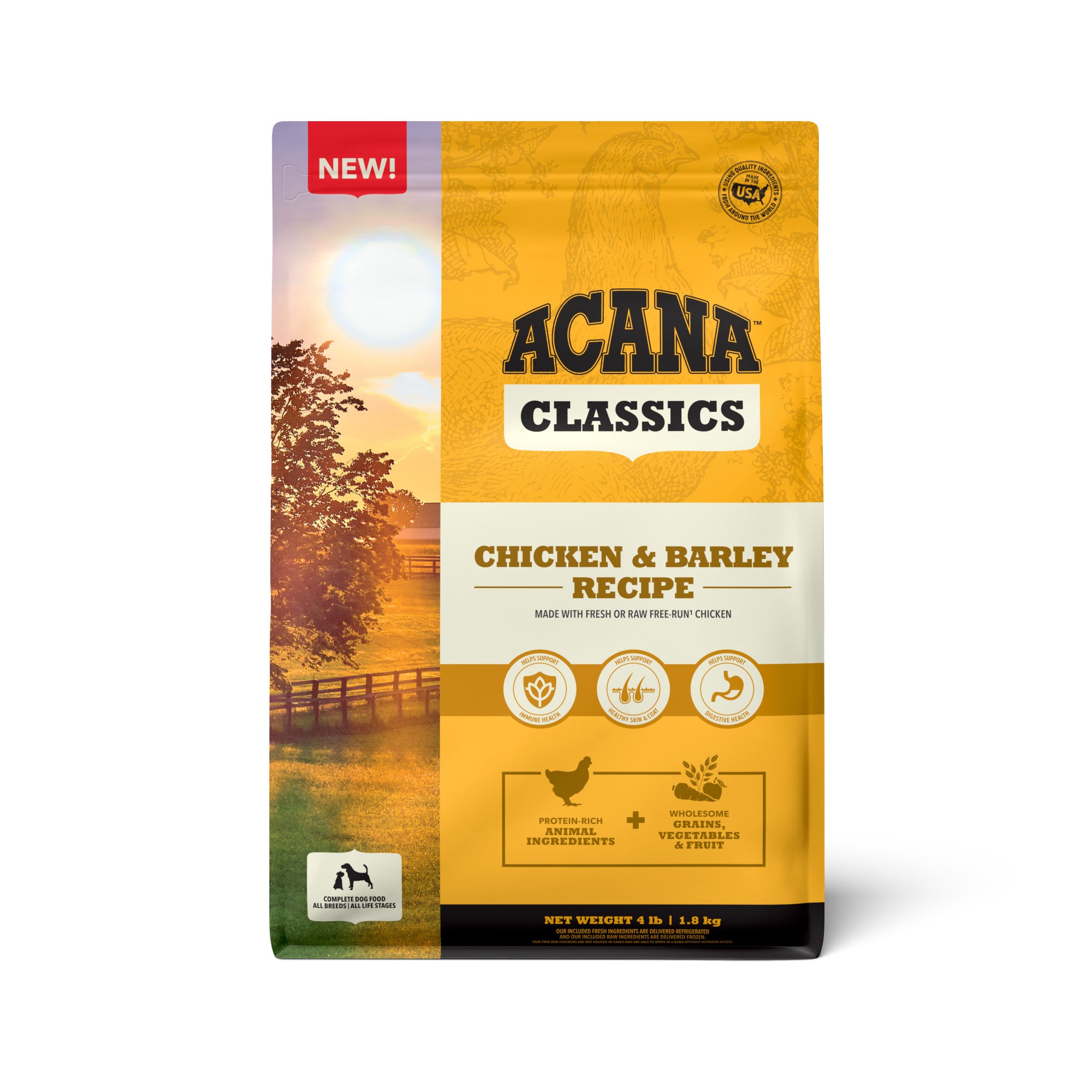 ACANA Classics Dry Dog Food Chicken & Barley Recipe 4lb