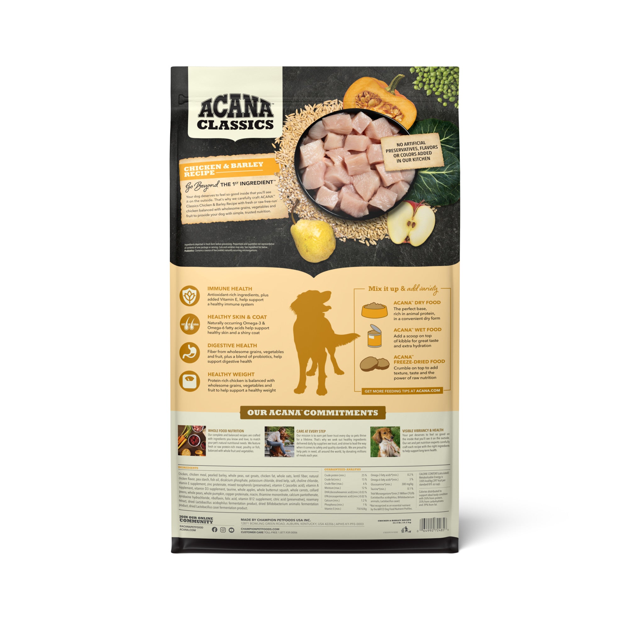 ACANA Classics Dry Dog Food Chicken & Barley Recipe 22.5lb