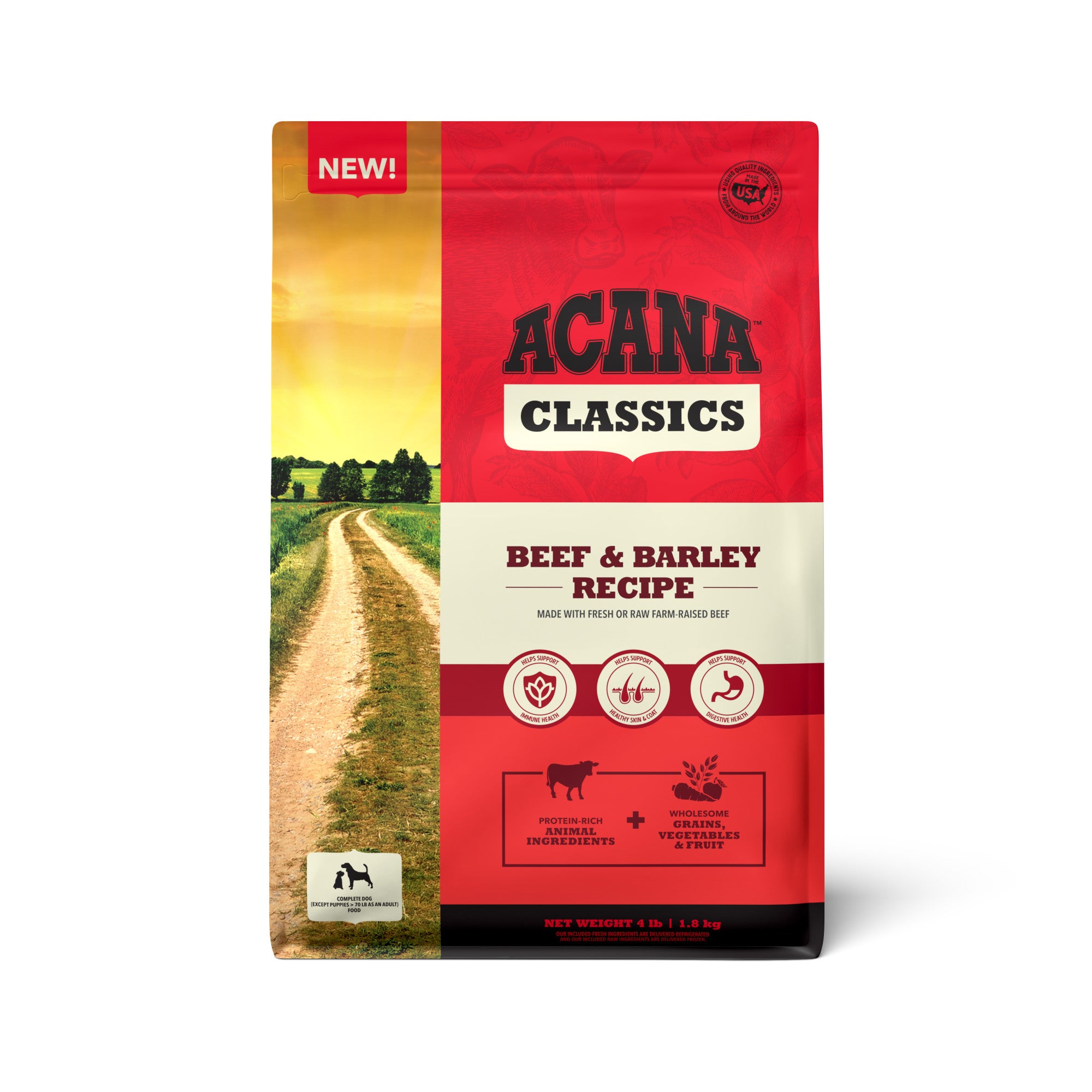 ACANA Classics Dry Dog Food Beef & Barley Recipe 4lb