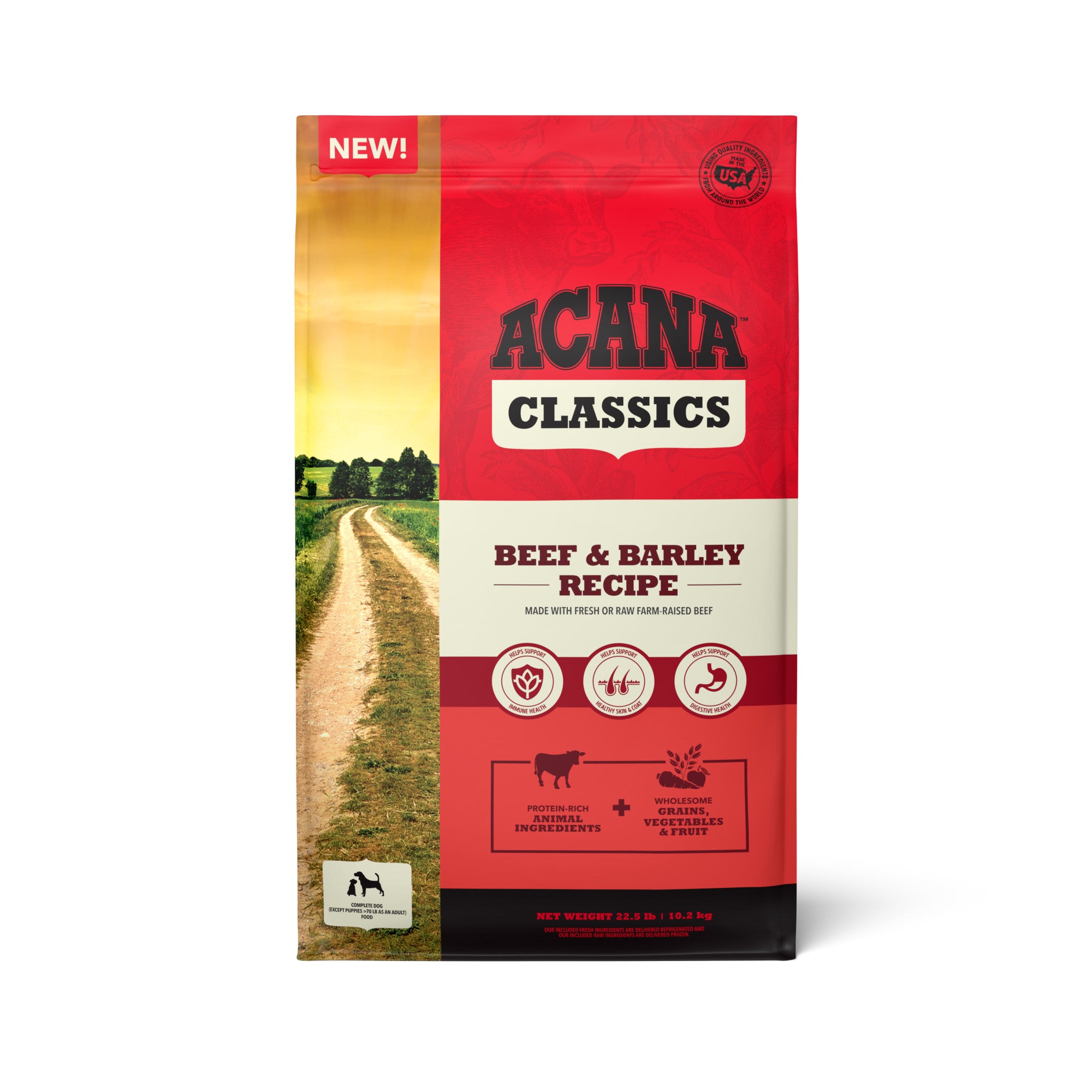 ACANA Classics Dry Dog Food Beef & Barley Recipe 22.5lb