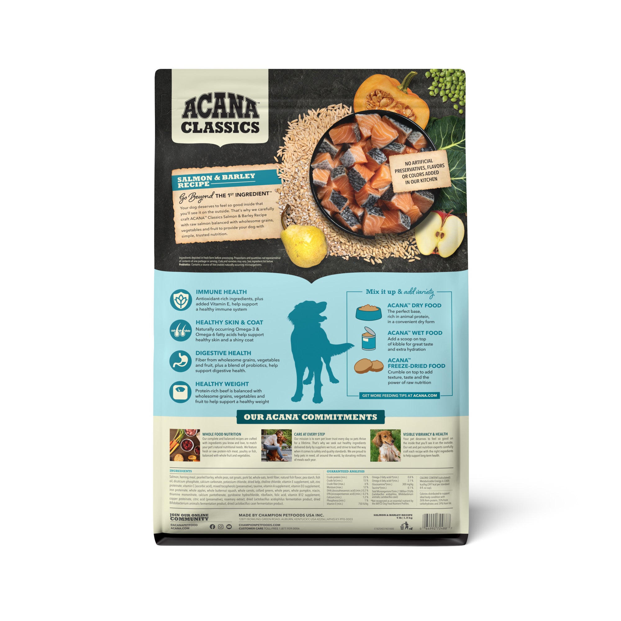 ACANA Classics Dry Dog Food Salmon & Barley Recipe 4lb