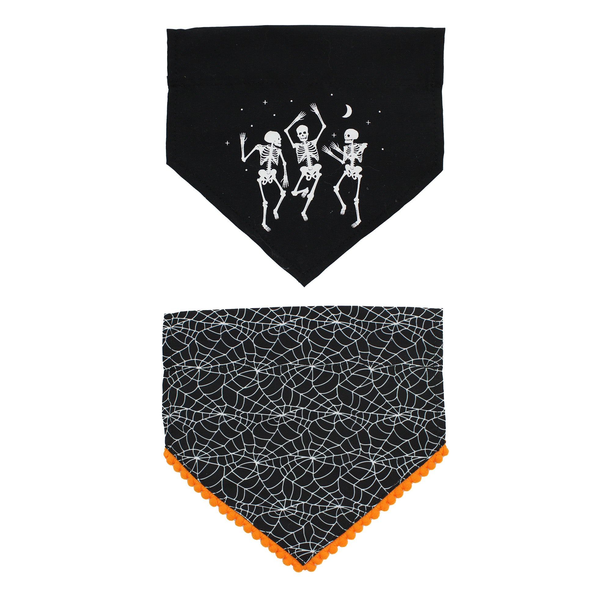 Dancing Skeletons Pet Bandana Halloween 2pk