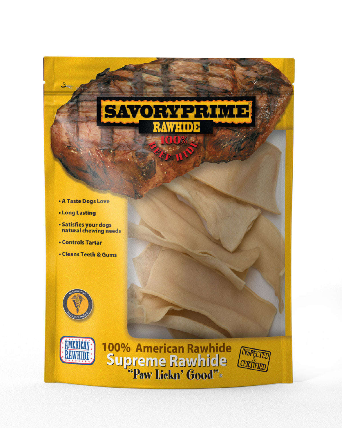 Savory Prime Natural Rawhide Chips for Dogs – 4 oz.