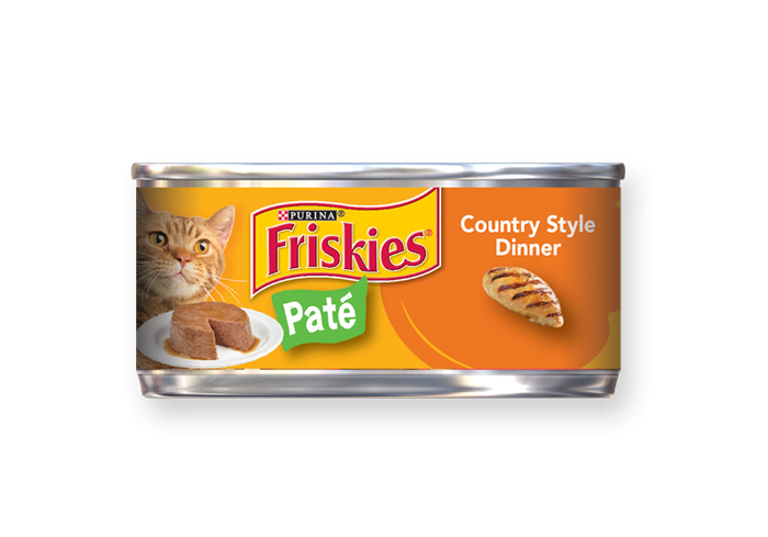 Friskies Pate Country Style Dinner Canned Cat Food